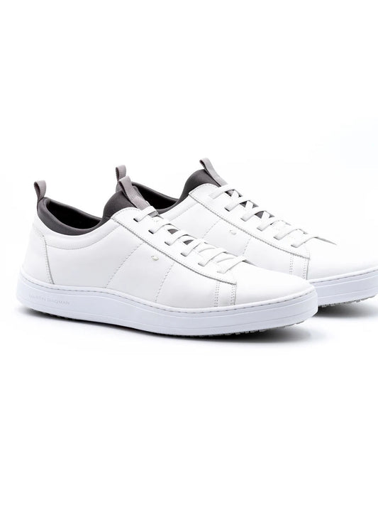 Martin Dingman Cameron Tumbled Glove Leather Sneaker in White