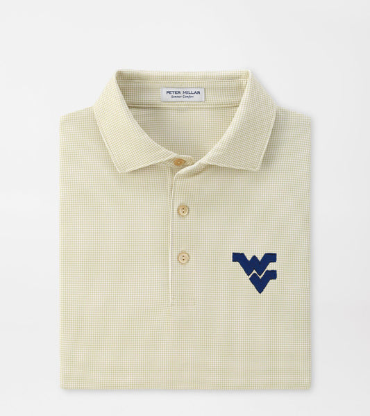 WVU Peter Millar Border Performance Polo in Gold