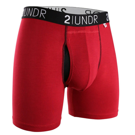 2 UNDR Swing Shift 6" Boxer Brief in Red