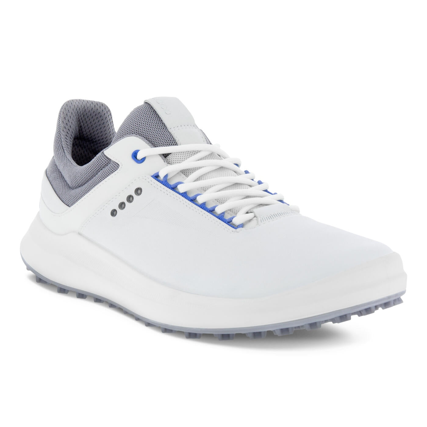 ECCO Golf Core Shoe in White/Shadow White/Silver Grey