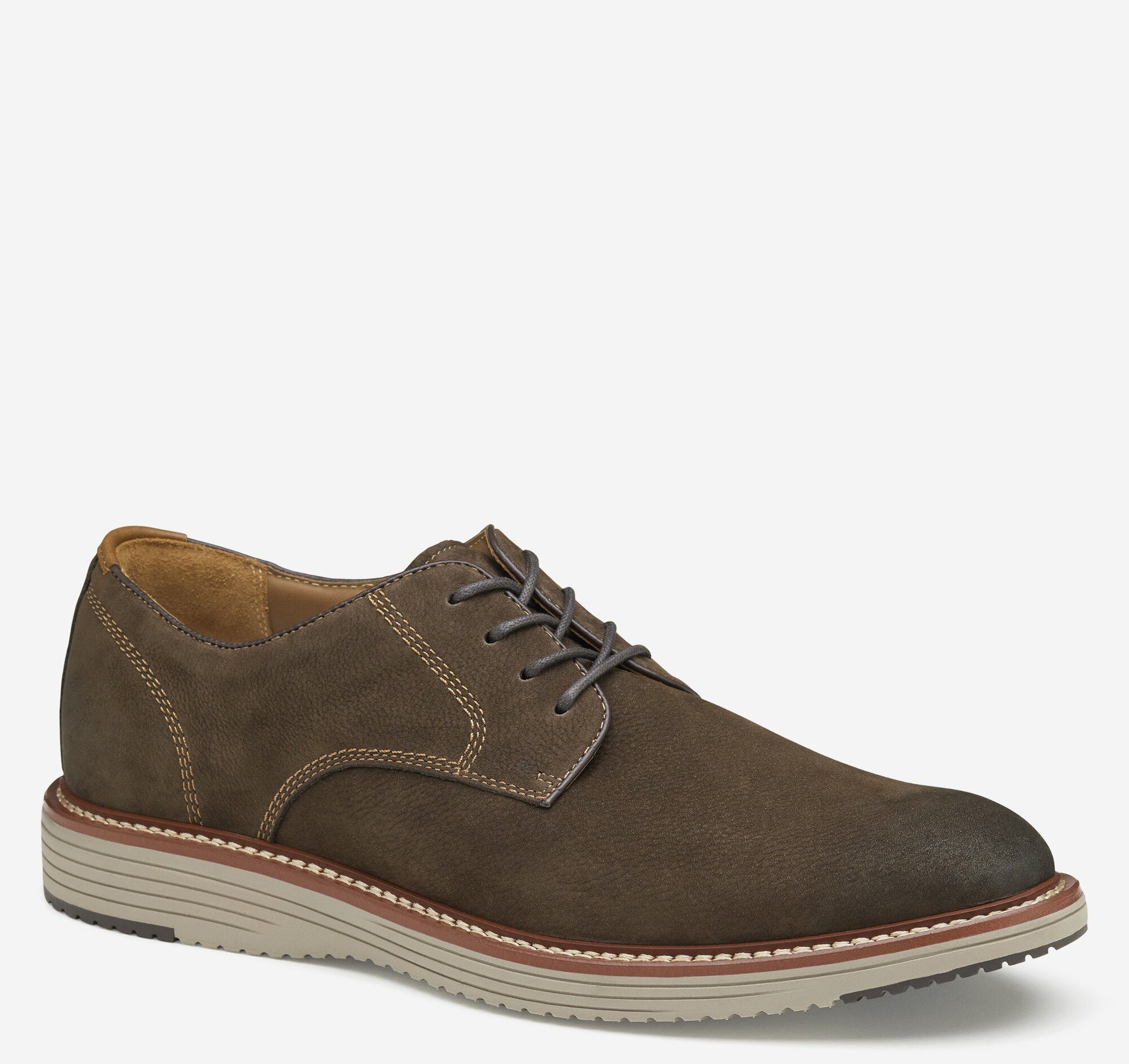 plain toe johnston murphy dark brown dress sneakers Johnston & Murphy Reeve Plain Toe - Brown