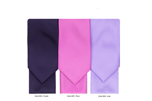 FX Fusion Solid Color Wedding Tie & Pocket Square Set in Lilac-Regular Length
