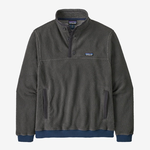 Patagonia Mens Shearling Button Pullover in X-Ray Grey