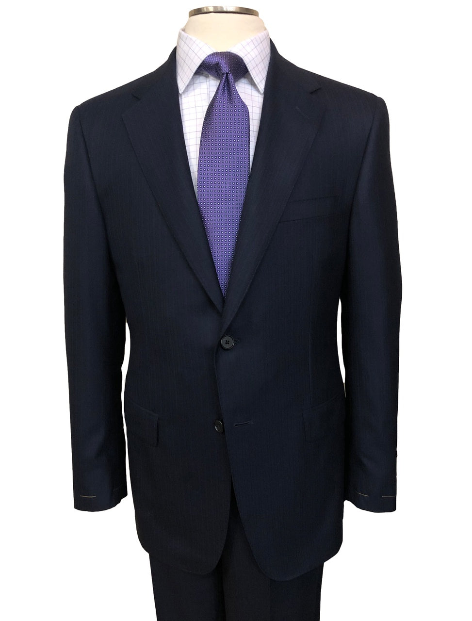 Hickey Freeman Tasmanian Super 170s Suit: Addison in Navy Tonal Stripe
