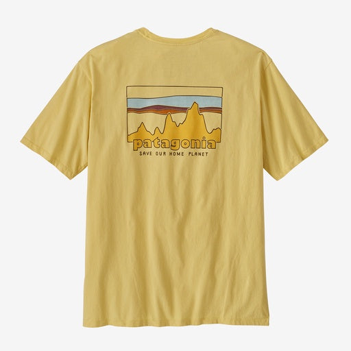 Patagonia Mens '73 Skyline Organic T-Shirt in Milled Yellow