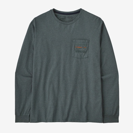 Patagonia Mens L/S '73 Skyline Pocket Responsibili-Tee in Nouveau Green
