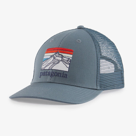 Patagonia Line Logo Ridge Lo-Pro Trucker Hat in Plume Grey