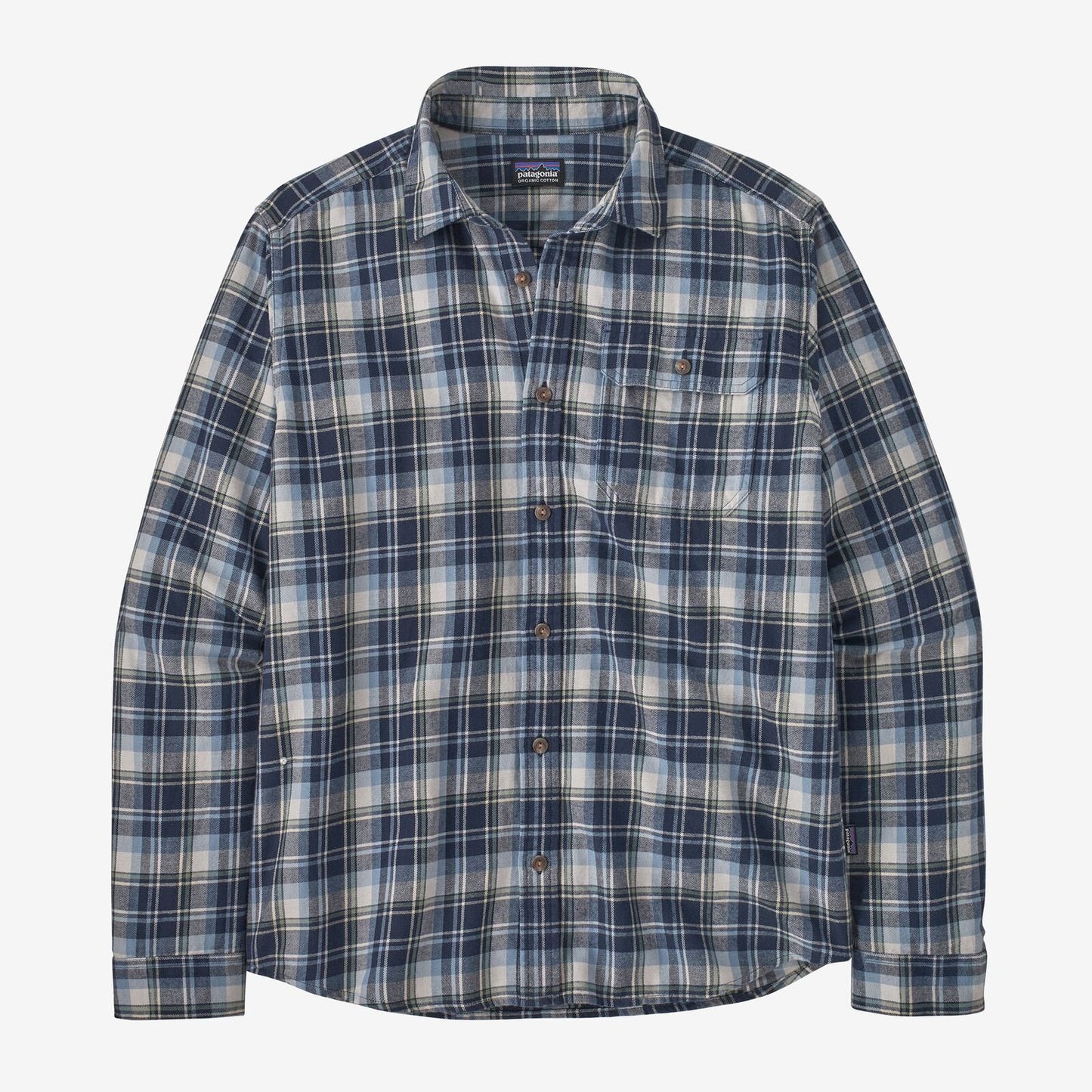 Patagonia Mens L/S Cotton in Conversion LW Fjord Flannel Shirt in Libbey: New Navy