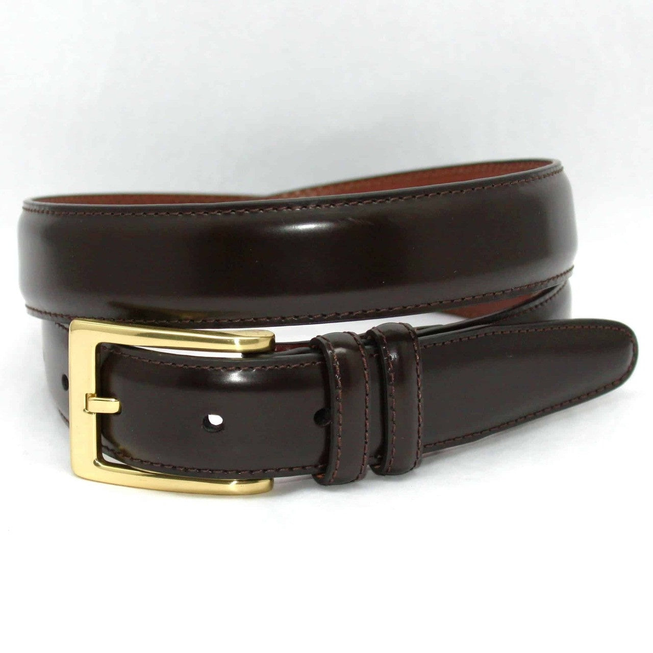Torino Belts Antigua Leather Belt in Brown-Extra Long Sizes