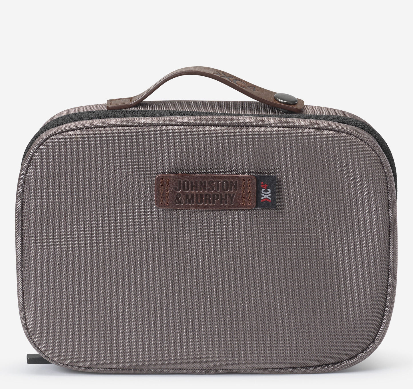 Johnston & Murphy XC4 Toiletry Kit in Grey Nylon/Brown Leather