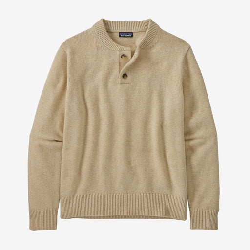 Patagonia Mens Recycled Wool-Blend Buttoned Sweater in Natural