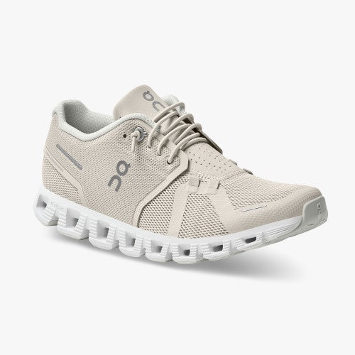 Womens ON Running Cloud 5 Lightweight Shoe in Pearl/White