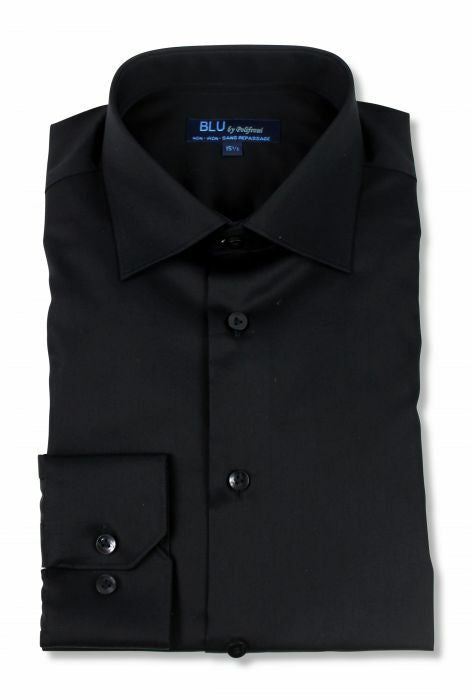BLU Miami Slim Fit Non-Iron Dress Shirt in Black