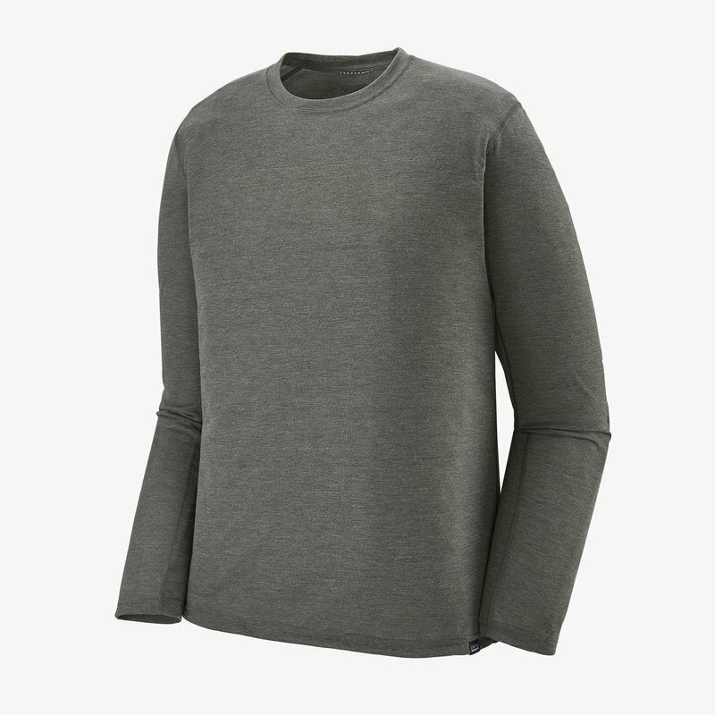 Patagonia Mens Long Sleeve Cap Cool Trail Tee in Forge Grey