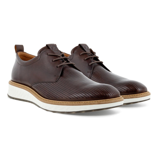 ECCO ST.1 Perforated Toe Shoe in Cocoa Brown