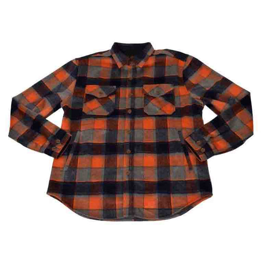 F/X Fusion Woodsman Shirt Jacket in Orange Plaid