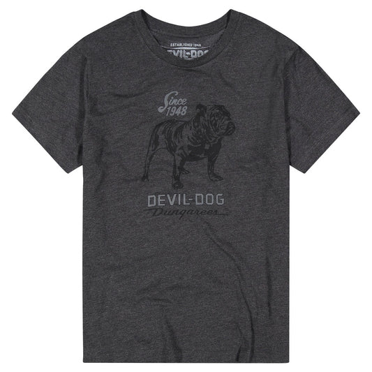Devil Dog Dungarees Bulldog Graphic Tee in Black