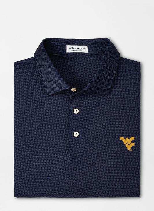 WVU Peter Millar Dolly Performance Polo in Navy