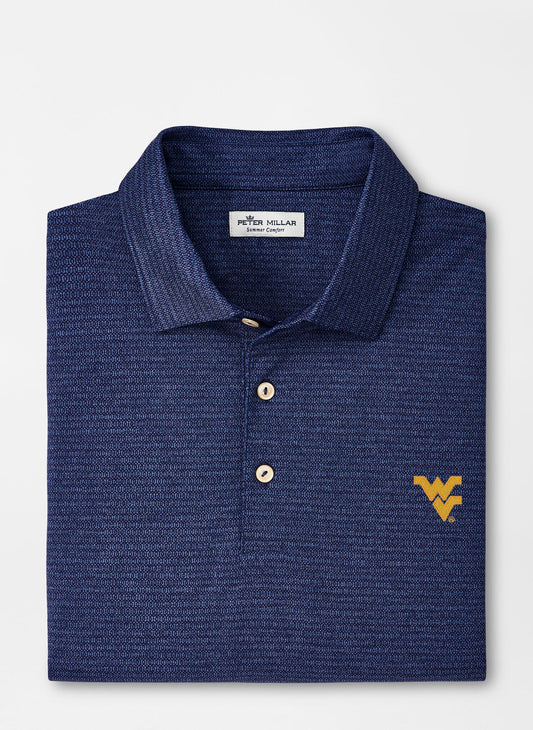 WVU Peter Millar Groove Performance Polo in Navy