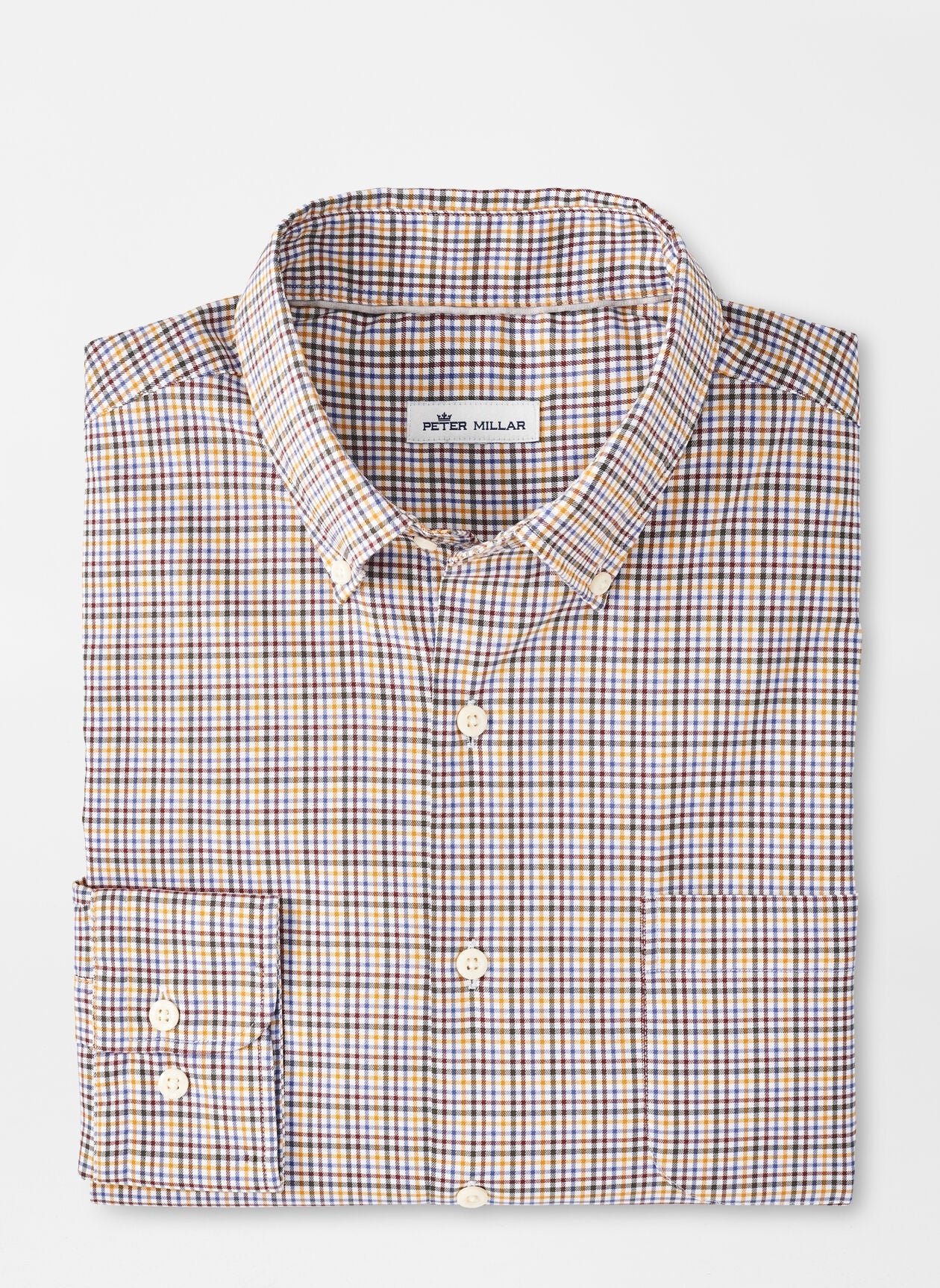 Peter Millar Quinby Crown Lite Cotton-Blend Sport Shirt in Claret