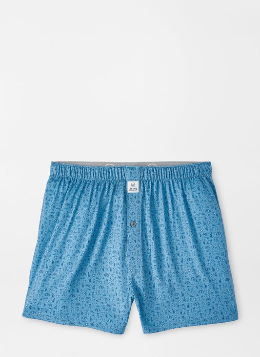 Peter Millar Hole In One Performance Boxer Short in Rainfall