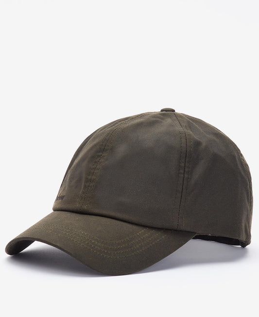 Barbour Wax Sports Cap in Olive