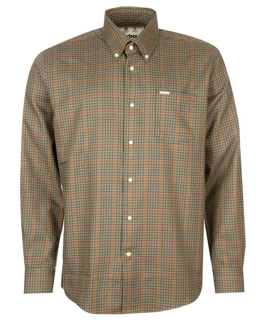 Barbour Mens Henderson Thermo Weave Sportshirt in Olive
