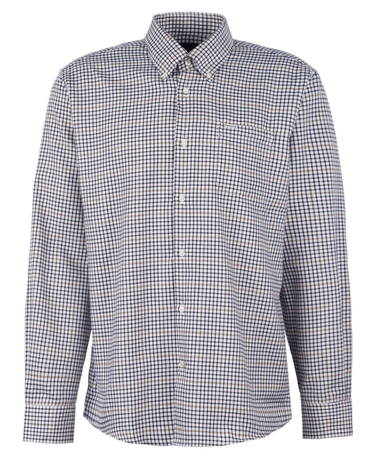 Barbour Mens Henderson Thermo Weave Sportshirt in Whisper White