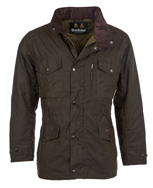 Barbour Mens Sapper Wax Jacket in Olive