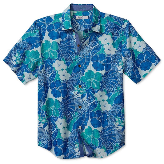 Tommy Bahama Coconut Miramar Blooms Sport Shirt in Dark Blue Muse