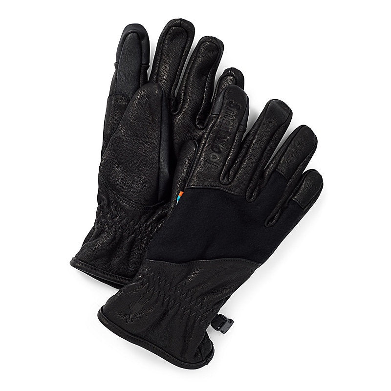 Smartwool Mens Ridgeway Leather Gloves in Black