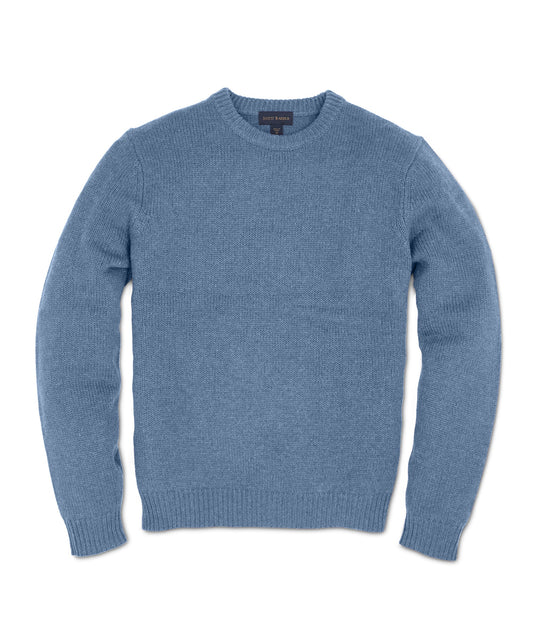 Scott Barber Cashmere/Cotton Crewneck Sweater in Dusk