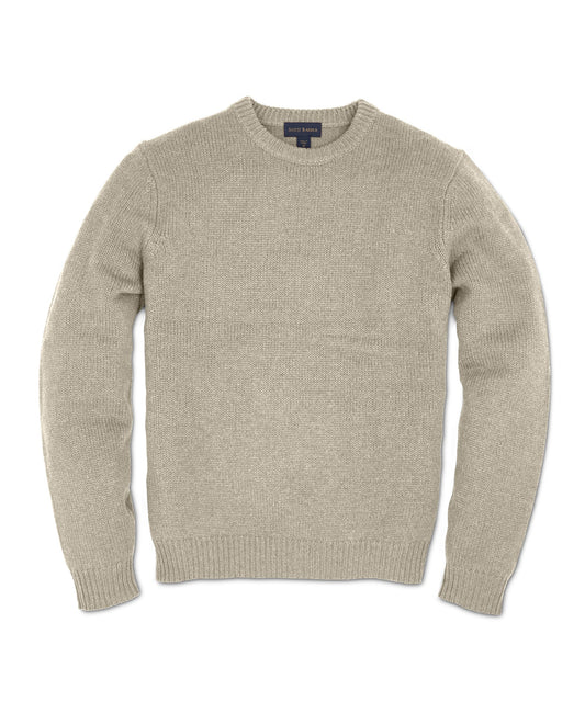 Scott Barber Cashmere/Cotton Crewneck Sweater in Driftwood