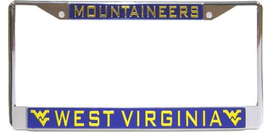 WVU Chrome License Plate Frame