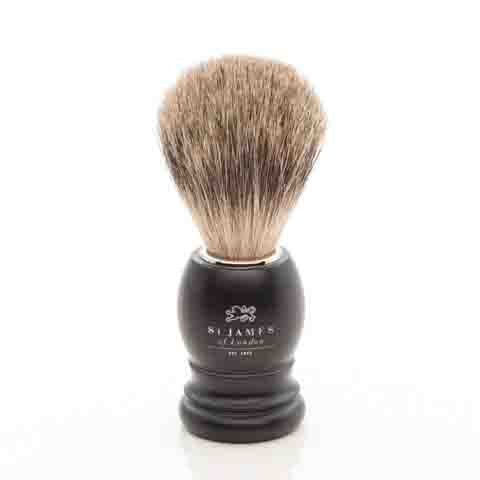St James Super Badger Shave Brush in Ash
