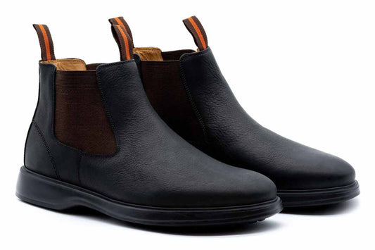 Martin Dingman Windsor Oiled Waterproof Saddle Leather Chelsea Boot in Black