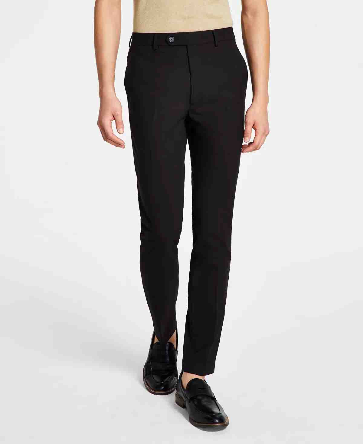 slim dress trousers Calvin Klein Infinite Stretch Skinny-Fit Dress Pants in Black – Hornor &  Harrison