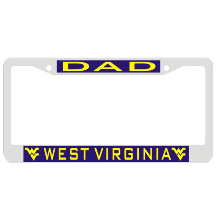 WVU Dad License Plate Frame