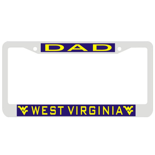 WVU Dad License Plate Frame