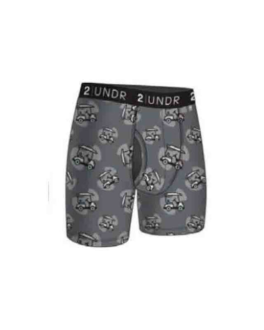 2 UNDR Swing Shift 6" Boxer Brief in Cart Path Grey
