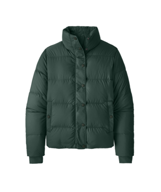 Womens Silent Down Jacket in Northern Green