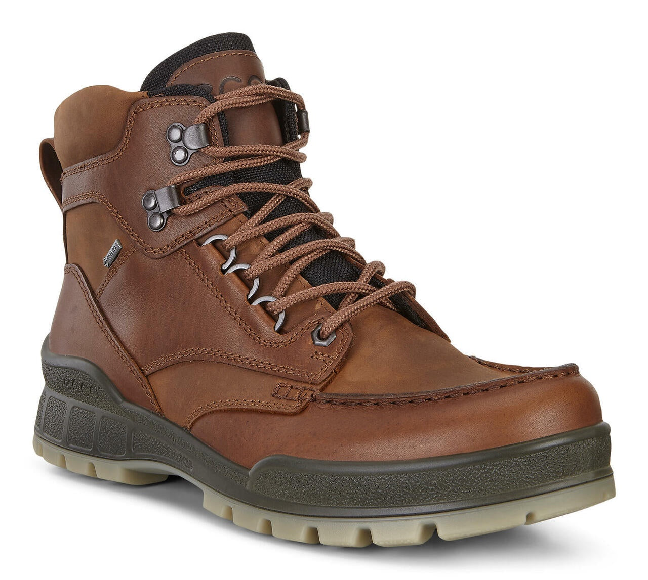 Ecco Track 25 High Leather Boot in Bison/Bison