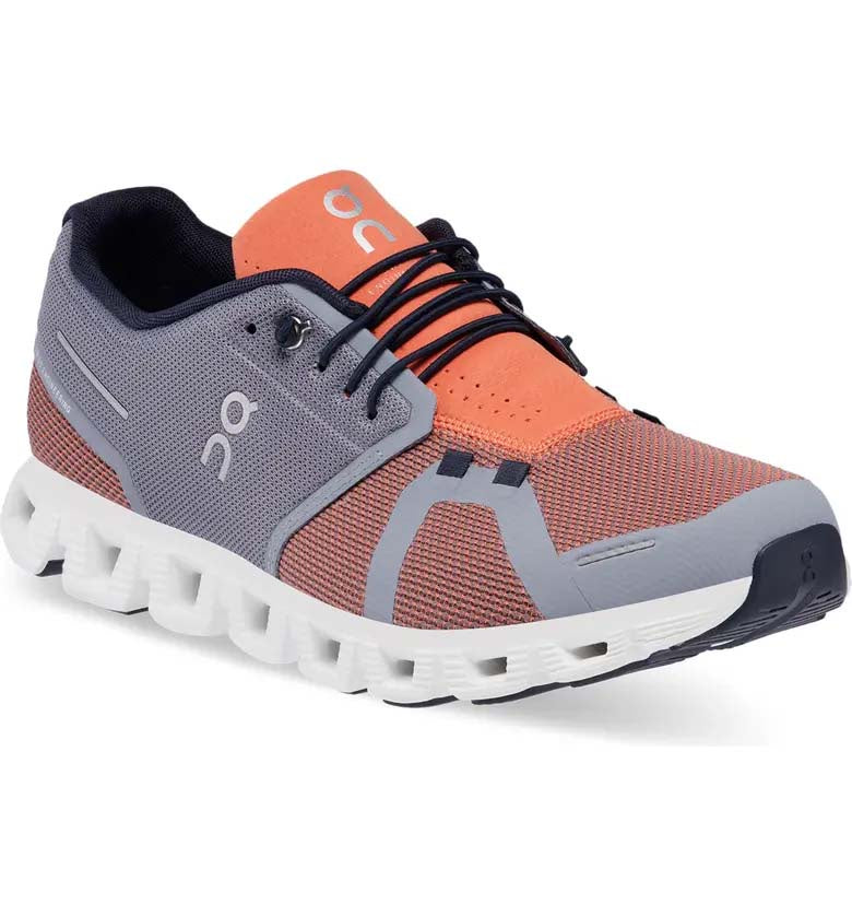 ON Running Mens Cloud 5 Combo Lightweight Shoe in Fossil/Canyon