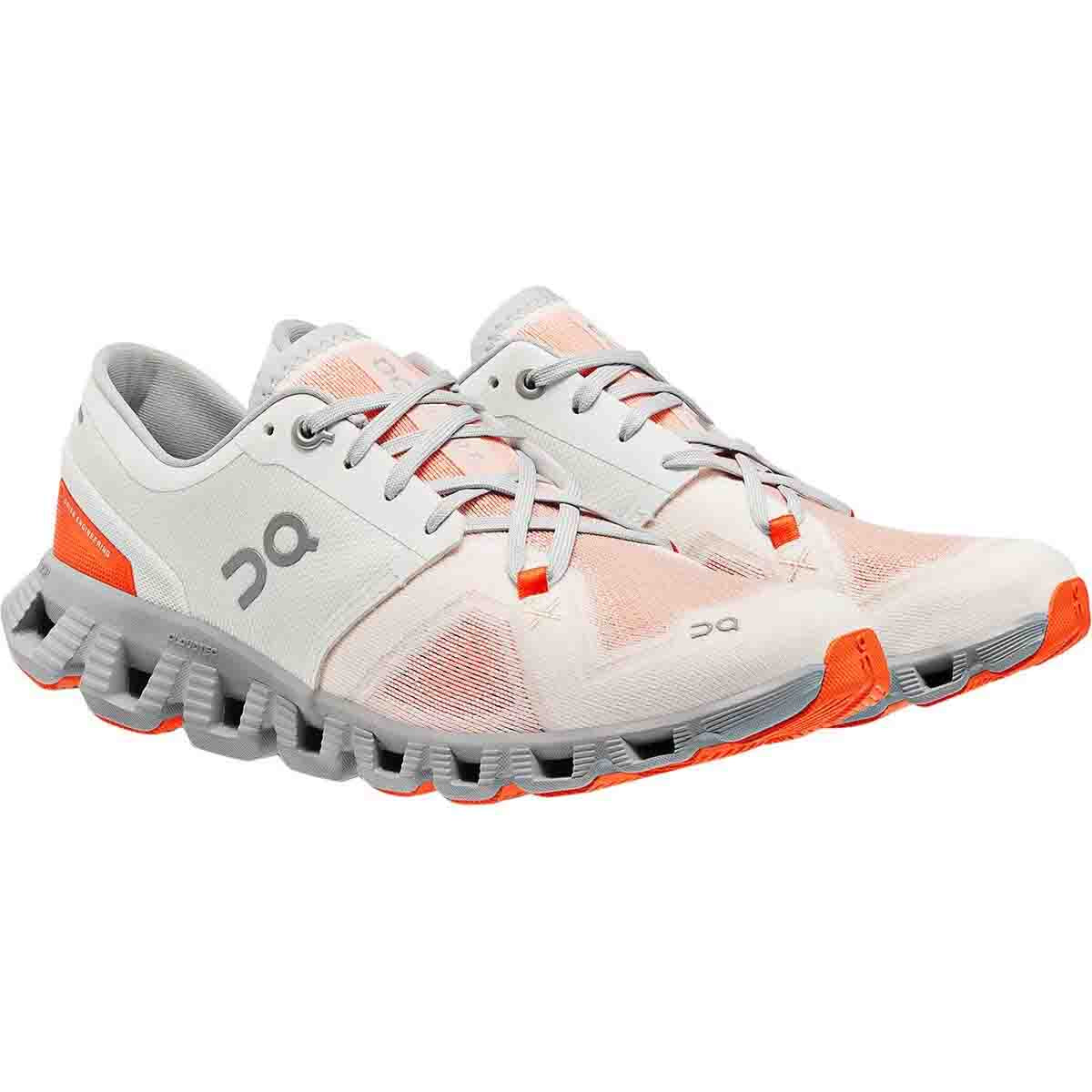 ON Running Mens Cloud X3 Lightweight Shoe in Ivory/Alloy