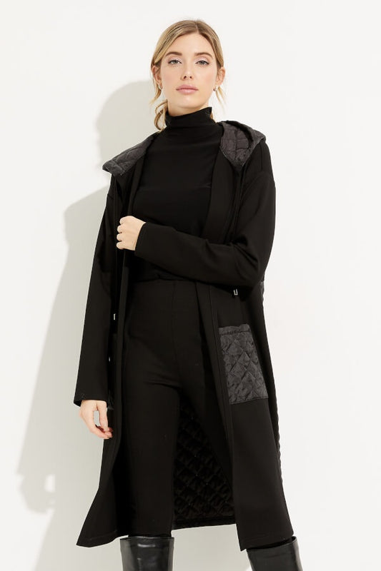 Womens Joseph Ribkoff Quilted Cover-Up in Black
