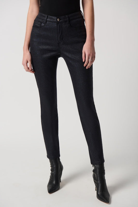 Womens Joseph Ribkoff Shimmer Slim Leg Jeans in Blue/Black