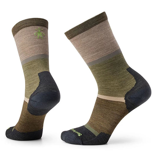 Womens Smartwool Everyday Robbers Roost Crew Socks in Winter Moss