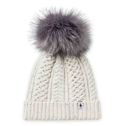 Womens Smartwool Lodge Girl Beanie in Natural Donegal