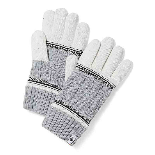 Womens Smartwool Popcorn Cable Glove in Natural
