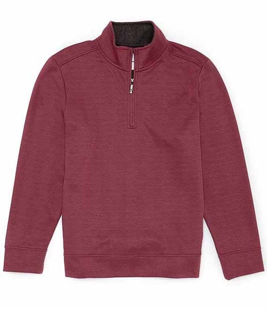 Tommy Bahama New Castle Half Zip Pullover in Pinot Noir